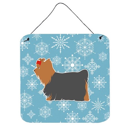 Carolines Treasures Winter Snowflake Yorkshire Terrier Yorkie Wall or Door Hanging Prints BB3534DS66